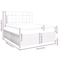 Boxspring met matras stof taupe 180x200 cm - thumbnail