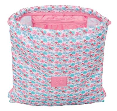 Rugtas met Koordjes Moos Flores Multicolour 35 x 40 x 1 cm