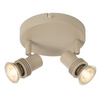Lucide KIANTI - Plafondspot - Ø 15 cm - 2xGU10 - Taupe - thumbnail