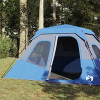 VidaXL Gezinstent 6-persoons waterdicht snelontgrendeling blauw - thumbnail