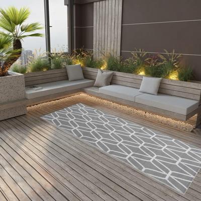 VidaXL Buitenkleed arakil 80x250 cm polypropeen grijs