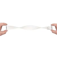 By Qubix - Elastische Solo Loop bandje - Wit - Compatible met Apple Watch 38mm / 40mm / 41mm / 42mm - Compatible Apple watch bandjes - thumbnail