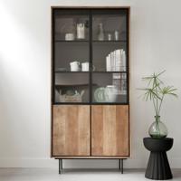 DTP Home Vitrinekast 'Metropole' Teakhout, 210 x 100cm - thumbnail