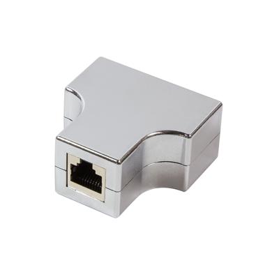LogiLink MP0037 RJ-45 2 x RJ-45 Zilver kabeladapter/verloopstukje