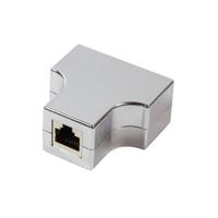 LogiLink MP0037 RJ-45 2 x RJ-45 Zilver kabeladapter/verloopstukje - thumbnail