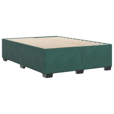 Bedframe zonder matras 140x190 cm fluweel donkergroen
