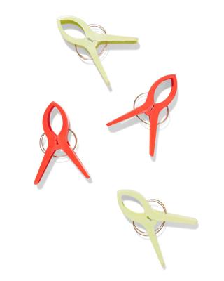 HEMA Plastic knijpers voor handdoek (multi)