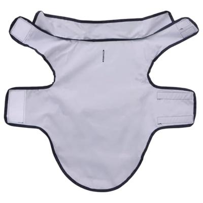 Hondenregenjas met reflecterende strips polyester marineblauw S