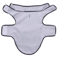 Hondenregenjas met reflecterende strips polyester marineblauw S - thumbnail