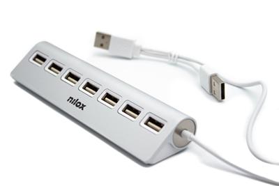 USB-HUB Nilox NXHU7ALU2 Grijs USB-HUB Nilox NXHU7ALU2 Grijs