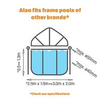 EXIT Zwembadoverkapping rechthoekig 300 x 200 cm - universeel - thumbnail