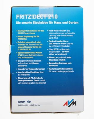 AVM FRITZ!DECT 210 20002723 Stopcontact DECT Met meetfunctie Buiten 3450 W