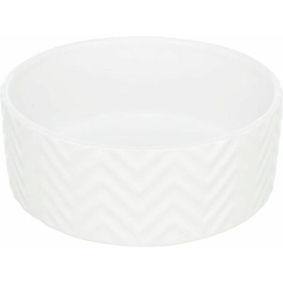Trixie voerbak / drinkbak wave keramiek wit