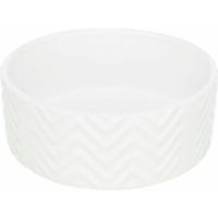 TRIXIE VOERBAK / DRINKBAK WAVE KERAMIEK WIT 20 CM 1,6 LTR - thumbnail