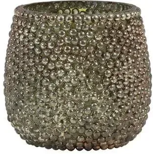 Light & Living theelichthouder glas emilio 10x10cm koper