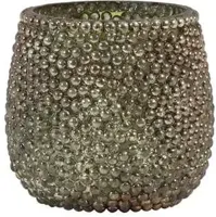 Light & Living theelichthouder glas emilio 10x10cm koper - thumbnail