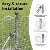 VidaXL Afrasteringspaal zilver 10 x 0,4 m (16 x 16 mm gaas) staal - thumbnail