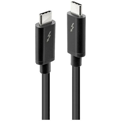 MicroConnect TB3020 Thunderbolt-kabel Thunderbolt 3 USB-C stekker, USB-C stekker 2.00 m Zwart