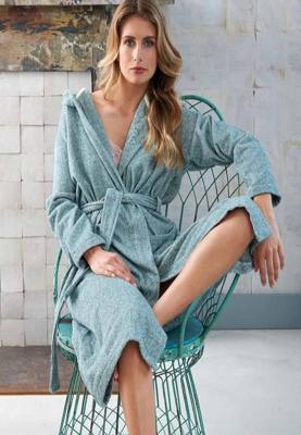 Vandyck badjas dames - mintgroen-m