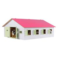 Kids GLOBE paardenstal roze met 7 boxen, 1:24 - thumbnail