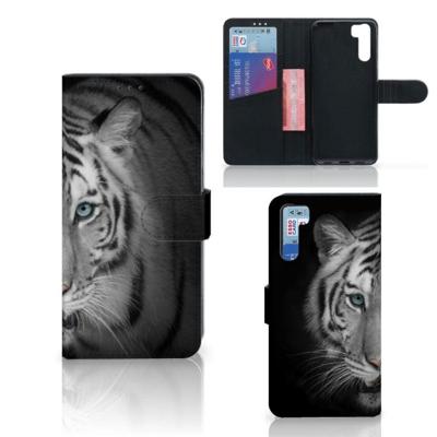 OPPO A91 | Reno3 | Telefoonhoesje | Met pasjeshouder | Tijger