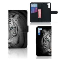 OPPO A91 | Reno3 | Telefoonhoesje | Met pasjeshouder | Tijger - thumbnail