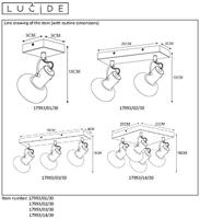 Lucide MADEE - Plafondspot - 3xE14 - Zwart - thumbnail