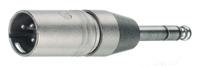 Neutrik NA3MP adapter XLR male - Jack male stereo - thumbnail