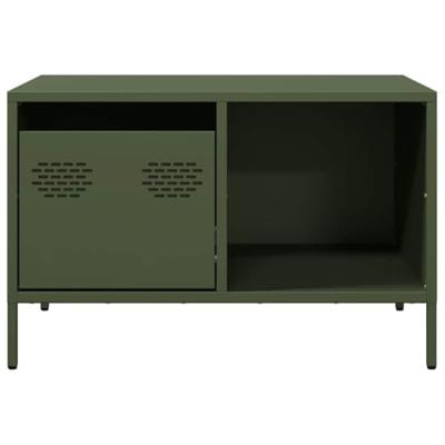 Salontafel 68,5x50x43,5 cm koudgewalst staal olijfgroen