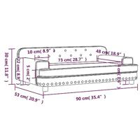 Kinderbank 90x53x30 cm fluweel crmekleurig - thumbnail