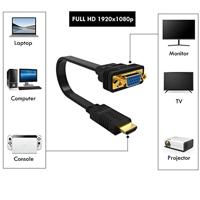 Adapter HDMI naar VGA Ewent EW9869 Zwart 15 cm - thumbnail