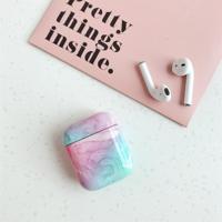 Marmerpatroon draadloze oortelefoon opladen vak beschermhoes voor Apple luchtpods 1/2 - thumbnail