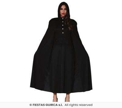 Zwarte Cape Halloween Budget met Capuchon