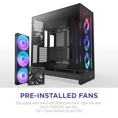 ATX Semi-toren doos NZXT CM-H92FB-R1 Zwart ATX Semi-toren doos NZXT CM-H92FB-R1 Zwart