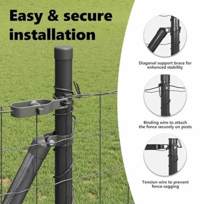 VidaXL Hek met paal grijs 0,8 x 25 m staal