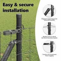 VidaXL Hek met paal grijs 0,8 x 25 m staal - thumbnail