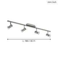 Eglo Led plafondspotRottelo Beam 4-lichts Led nikkel mat - 90917 - thumbnail