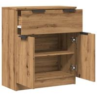 Dressoir 60x30x70 cm bewerkt hout artisan eikenkleurig - thumbnail