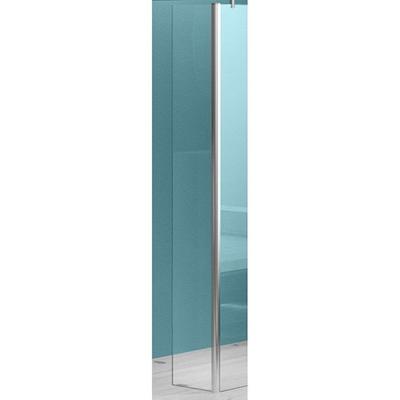 Xellanz Eco zijwand met hoekprofiel 300x2000x8 mm nano helder glas/chroom - thumbnail