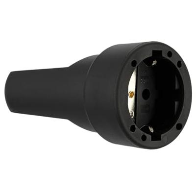 REV 0512150555 Koppeling met randaarde Rubber 250 V Zwart IP20