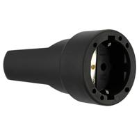 REV 0512150555 Koppeling met randaarde Rubber 250 V Zwart IP20 - thumbnail