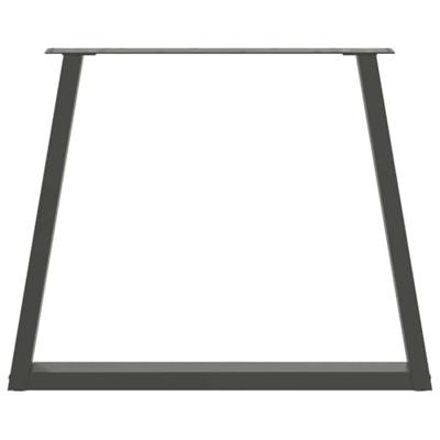 Eettafelpoten 2 st V-vormig 70x(72-73,3) cm staal antraciet Eettafelpoten 2 st V-vormig 70x(72-73,3) cm staal antraciet