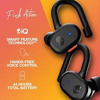 Skullcandy Push Active True Wireless Bluetooth-oordopje voor in het oor, te gebruiken met iPhone en Android, met oplaadetui en microfoon, IP55 water- en stofbestendig - zwart/oranje - thumbnail