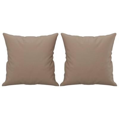 VidaXL Sierkussens 2 st 40x40 cm kunstleer cappuccino VidaXL Sierkussens 2 st 40x40 cm kunstleer cappuccino