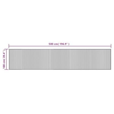 VidaXL Vloerkleed rechthoekig 100x500 cm bamboe donkerbruin VidaXL Vloerkleed rechthoekig 100x500 cm bamboe donkerbruin