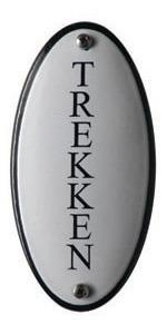 Emaille deurbord ovaal standaard Trekken