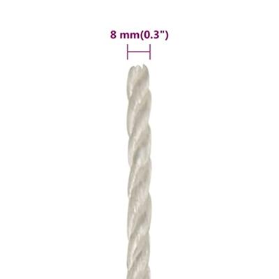 Werktouw 8 mm 25 m polypropeen wit