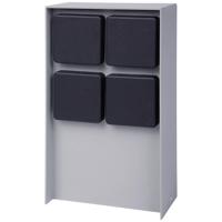 BOLD 11098 Buitenstopcontact 4-voudig Lichtgrijs Zonder kabel - thumbnail