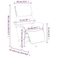 Massagestoel verstelbaar met voetensteun stof lichtgrijs - thumbnail