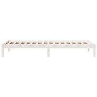 Bedframe extra lang zonder matras grenenhout wit 100x210 cm - thumbnail